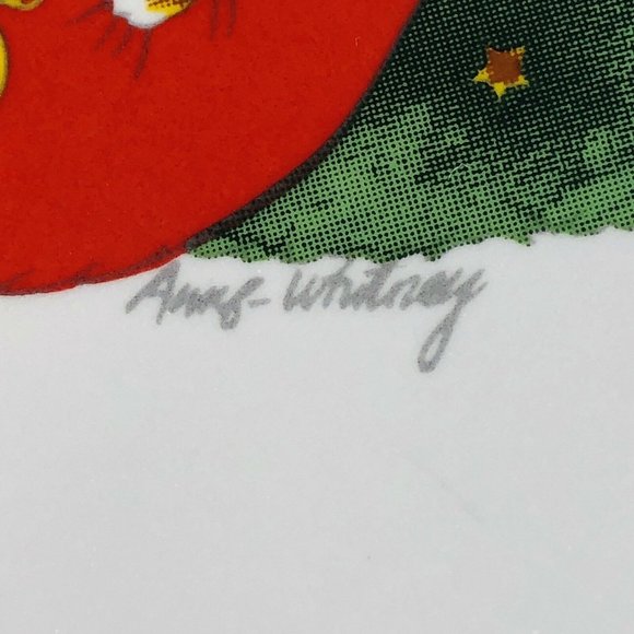 Vintage 1981 JL Hudson Santa Claus Cake Stand Round Christmas Pedestal Plate - Picture 3 of 7